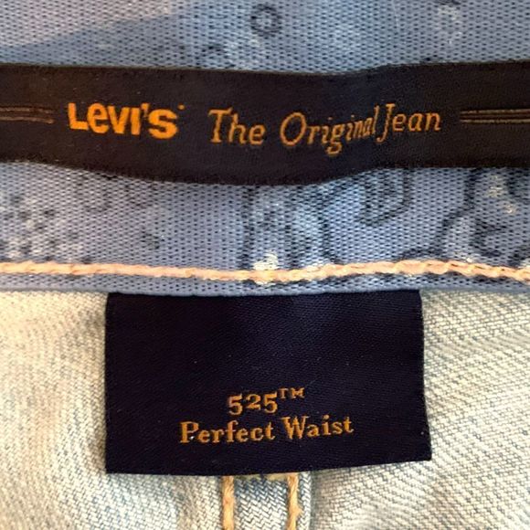 Levi’s The Original Jean 525 Perfect Waist Light Wash Jean Shorts 6 (E-009) - Picture 3 of 11